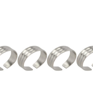 Servietring Thebe 4 stk. Mat stål Recycled