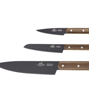 Knivsæt Phenix Walnut 3 dele Sort/valnøddetræ