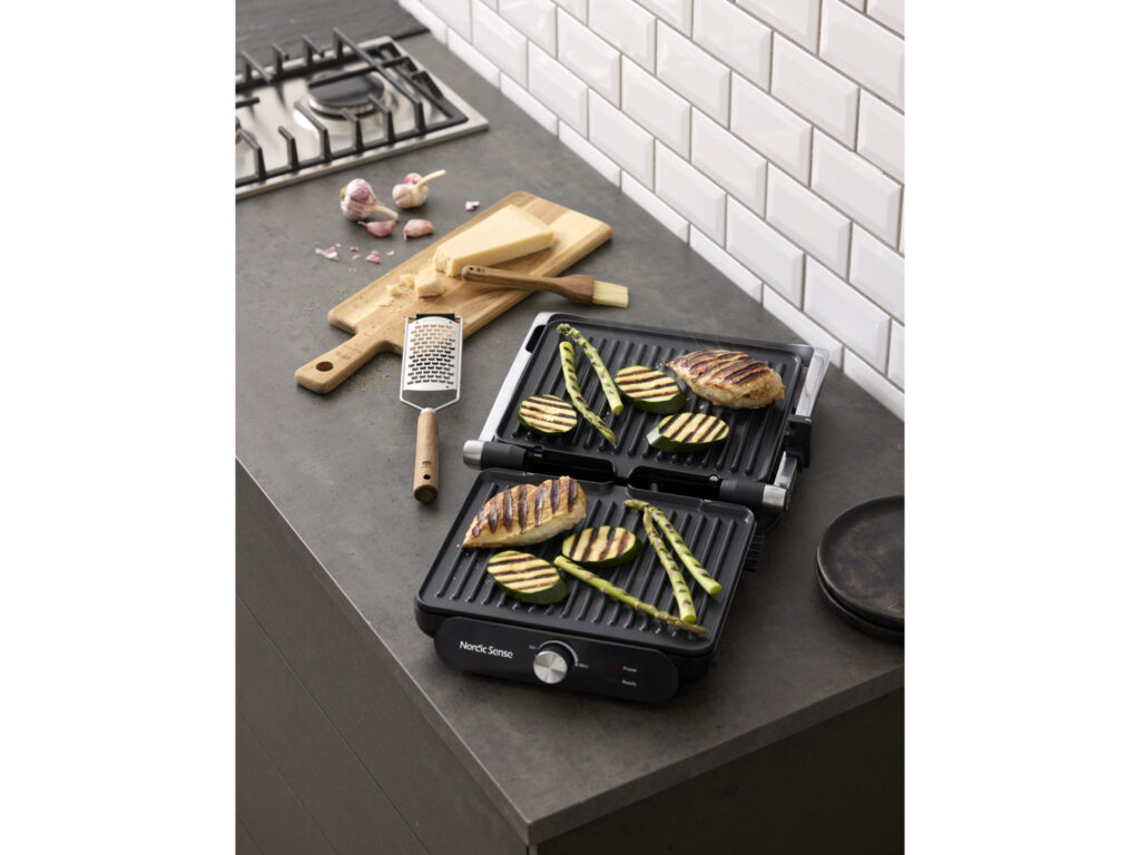 Paninigrill aft. plader 2000 watt Sort