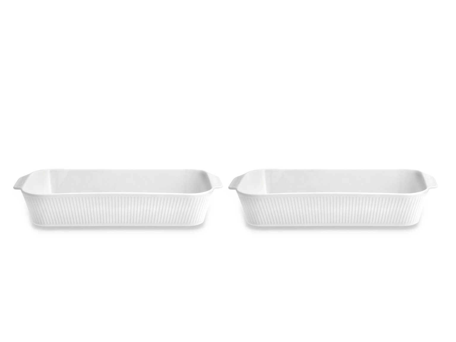 Fadsæt dybt Plissé 35 x 19 x 6 cm 2 stk. Hvid