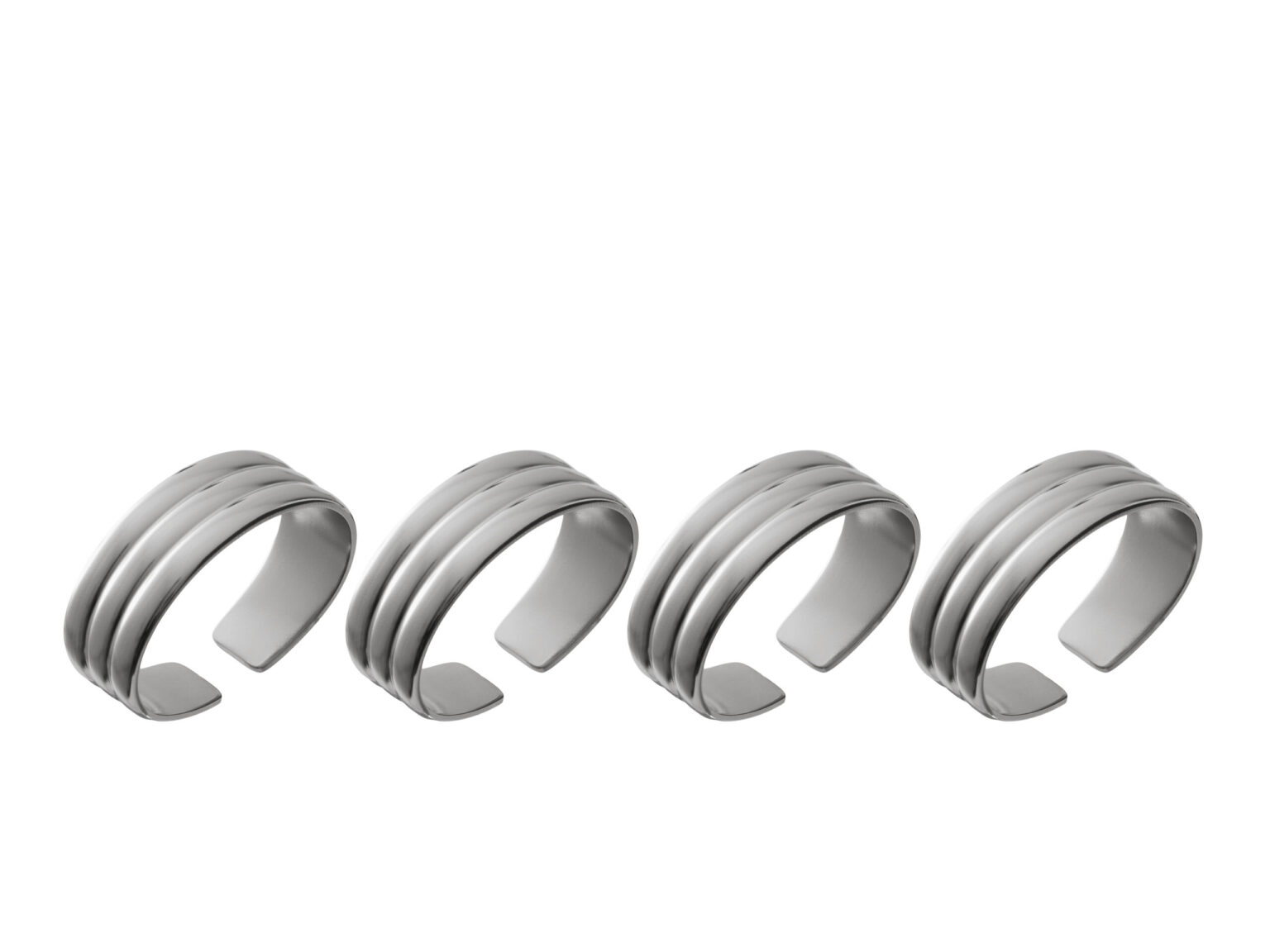 Servietring Thebe Edition 2024 4 stk. Blankt stål Recycled