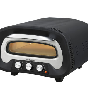 Pizzaovn elektrisk 2200 watt Sort/Sølv