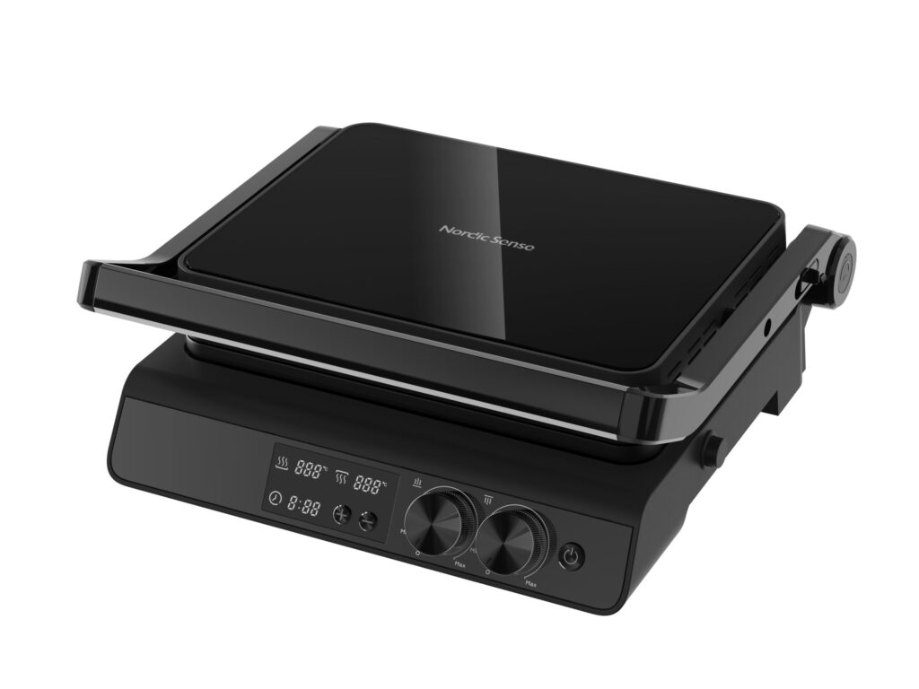 Digital paninigrill 2000 watt Sort