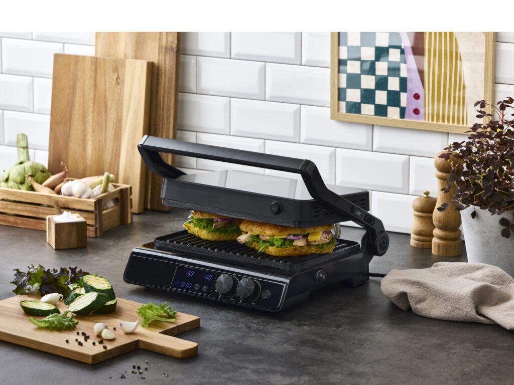 Digital paninigrill 2000 watt Sort