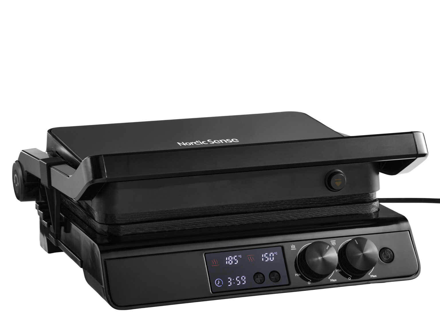 Digital paninigrill 2000 watt Sort