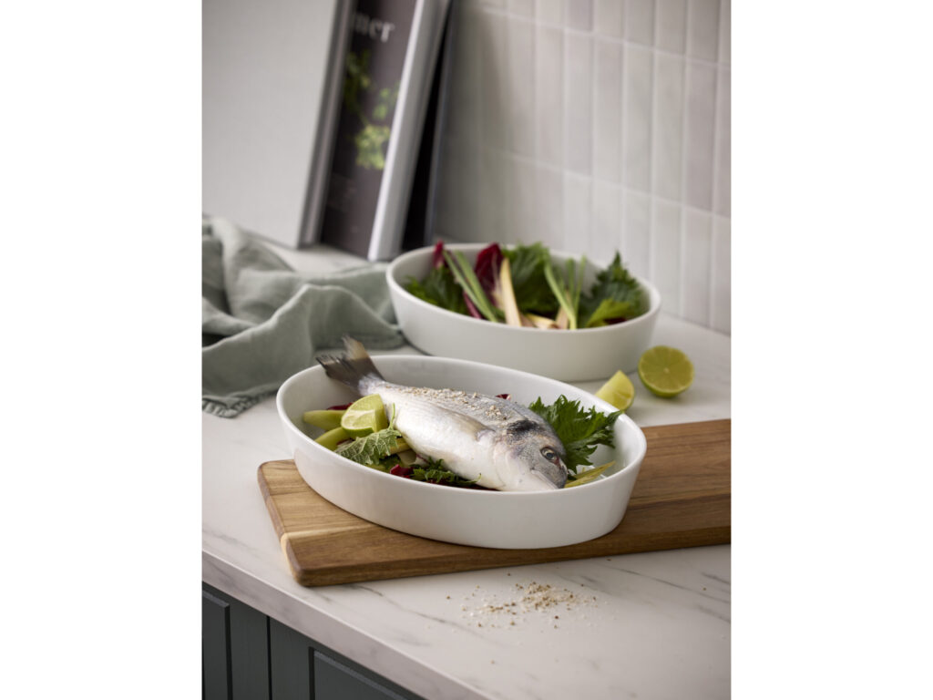 Fadsæt ovalt Serie Originale 2 dele 26/31 cm Hvid