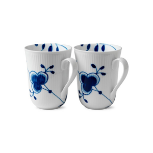 Royal Copenhagen Blå Mega Riflet krus 36 cl - 2 pak