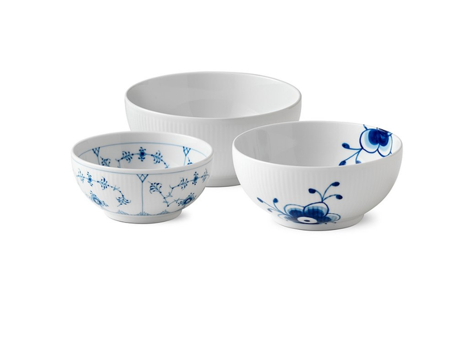 Royal Copenhagen serveringsskåle 3 stk. - 47 cl, 73 cl & 110 cl